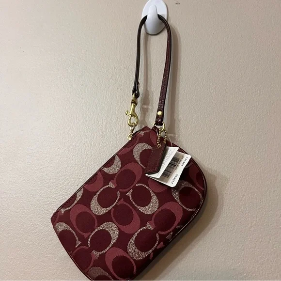Coach Burgundy Wristlet and Wallet - Picture 5 of 6